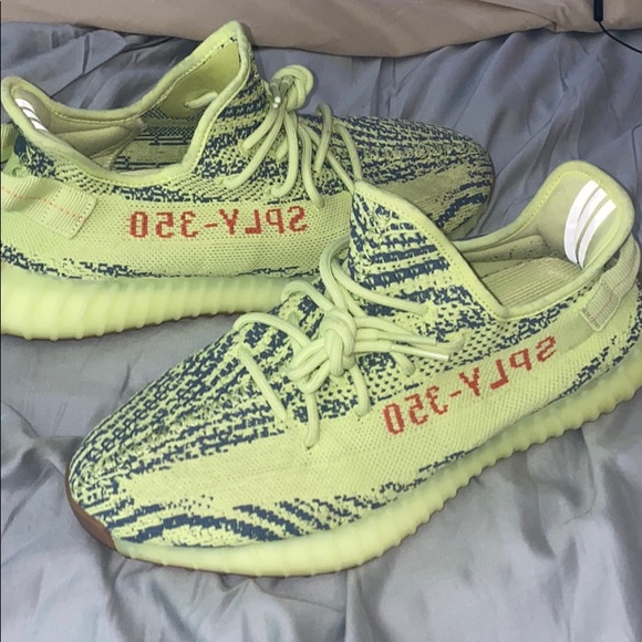 yellow zebra yeezys